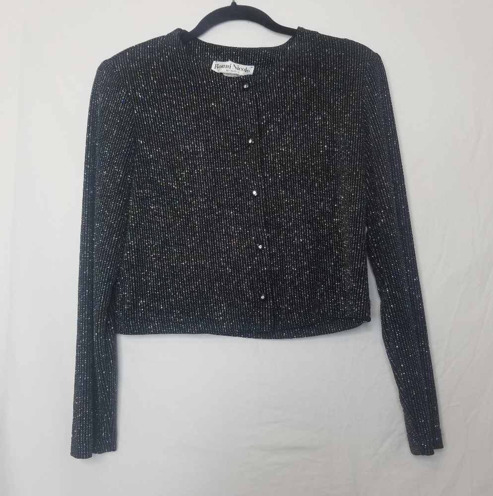 Vintage Ronni Nicole Shimmer button down Top